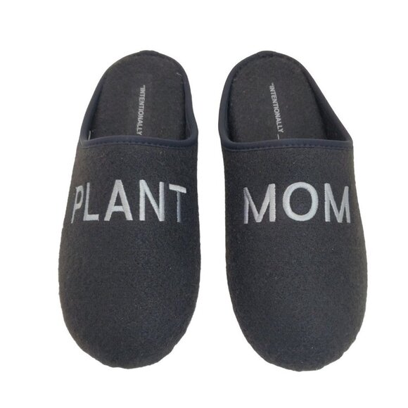 Intentionally Blank Slippers Size 7 Plant Mom Black - Picture 1 of 8